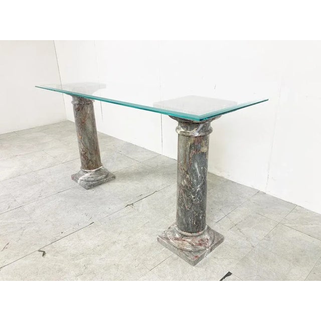 1960s Vintage Marble Console Table, 1960s For Sale - Image 5 of 10
