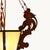 Maroon Large 6-Sided Chandelier in Frosted Glass with Wrought Iron Bird Decorations, Italy, 1940s For Sale - Image 8 of 14