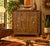 Vintage 1970s Drexel Asian cabinet. The charming design features a hand painted Oriental edifice. The facade is further...