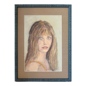 Vintage French Portrait of a Young Woman
