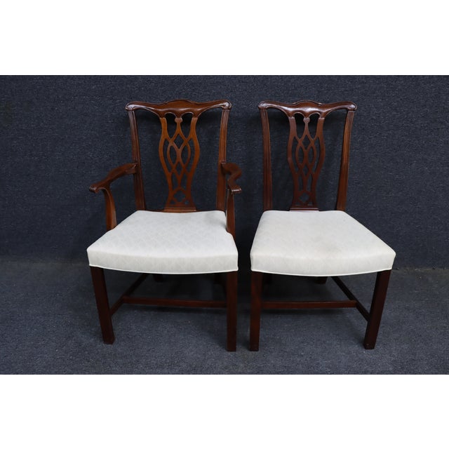 Hickory Chair Co. Chippendale Style Mahogany Dining Chairs – Set of 6 For Sale - Image 11 of 16