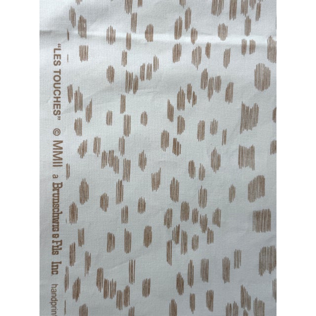 Brunschwig & Fils "Les Touches" Tan Fabric - 8 Yards For Sale In Miami - Image 6 of 9
