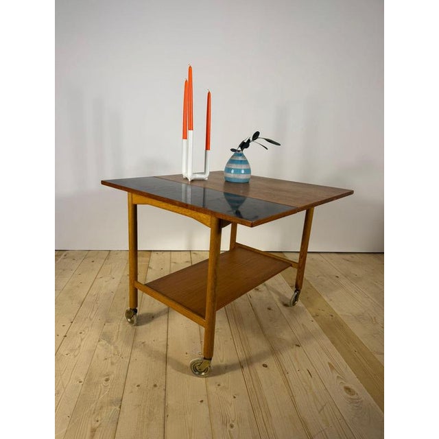 Wood Vintage Trolley Coffee Table, 1960s For Sale - Image 7 of 10