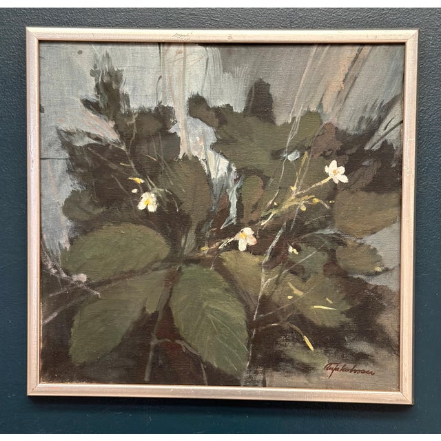 M. Jakobsson, White Blossoms, 1950s, Oil Painting on Canvas, Framed For Sale - Image 16 of 18