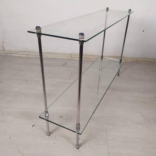 Vintage Chrome Console, 1970s For Sale - Image 3 of 12