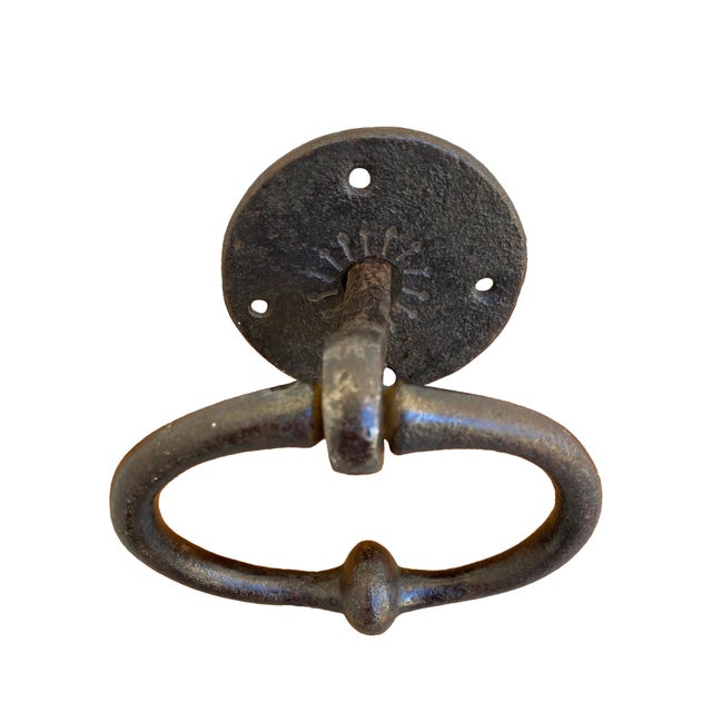 Vintage Heavyweight Iron Door Knocker or Door/Gate Pull For Sale In Phoenix - Image 6 of 8
