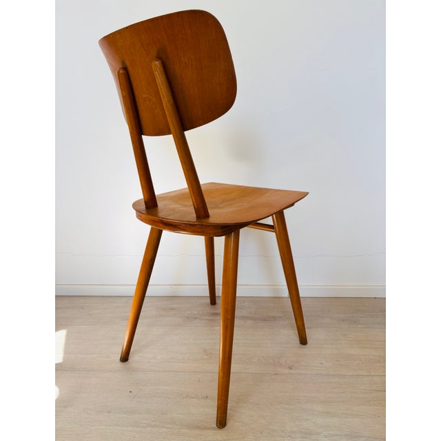 Wood Vintage Dining Chair from Ton, Former Czechoslovakia, 1960s For Sale - Image 7 of 13