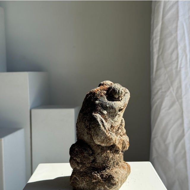 Small Balinese Limestone Frog Sculpture, 1980s For Sale - Image 4 of 11