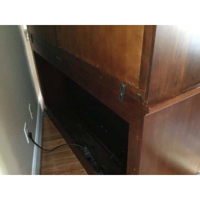Ethan Allen British Classics Motorized Tv Lift and Bookcase Cabinet For Sale - Image 10 of 11