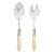 VIETRI Aladdin Antique Ivory Salad Server Set For Sale