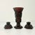 Art Deco 1970s Vintage Art Deco Depression Diamond Point Glass Centerpiece Candle Holders and Vase - Set of 3 For Sale - Image 3 of 12