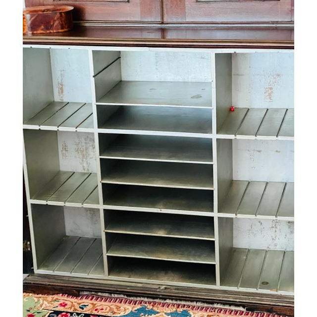 Antique Georgian Mahogony 13 Glass Pane Stepback Display Cupboard For Sale - Image 11 of 12