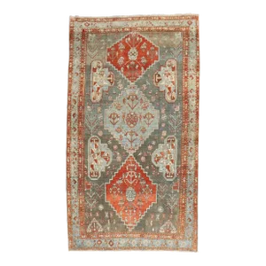 Geometric Antique Malayer Rug, 4' X 6'6''