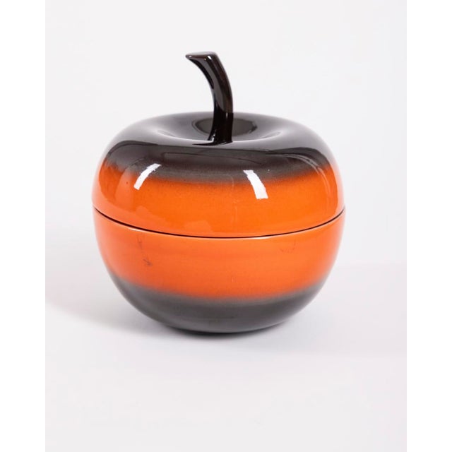 Orange Vintage Ceramic Apple Container from Ceramica SIC, 1970s For Sale - Image 8 of 8