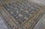 Persian 1880s Antique Navy Square Islimi Floral Finely Knotted Wool Persian Tabriz Rug For Sale - Image 3 of 9