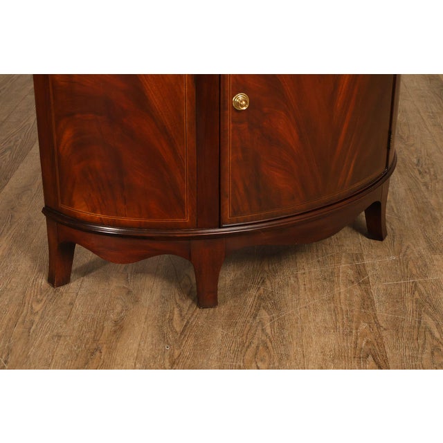 Henkel Harris Georgian Style Mahogany Demilune Console For Sale - Image 12 of 18