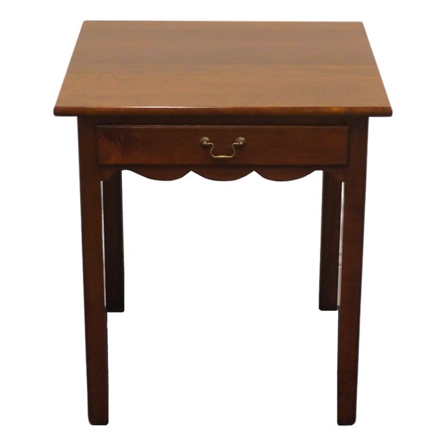 Madison Square Adams County Collection Solid Pennsylvania Cherry Early American Traditional 23" Accent End Table For Sale