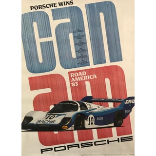 1983 Original Porche Car Racing Poster, Can Am '83 For Sale