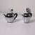 Bombè Coffee Maker and Milk Jug by Alfra Alessi, Italy, 1940s, Set of 3 For Sale - Image 3 of 12