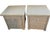 Pair, Wicker, End Tables, Vintage All Wood, Wicker Exterior For Sale - Image 9 of 10