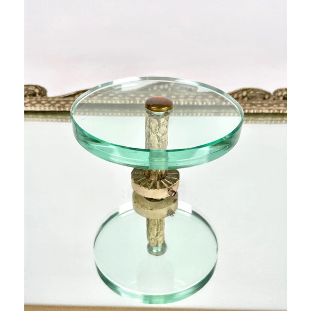 Iron Mirror Glass Coat Rack Stand by Pier Luigi Colli for Cristal Art, Italy, 1950s For Sale - Image 11 of 13