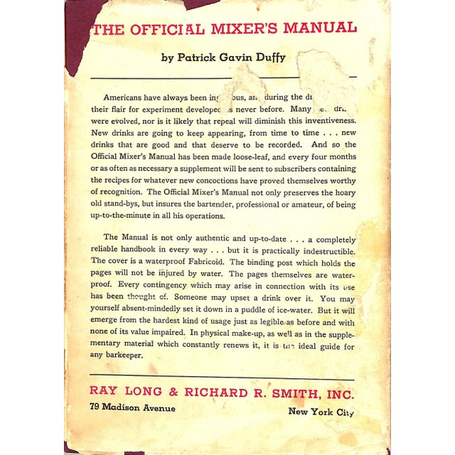 "The Official Mixer's Manual" 1934 Duffy, Patrick Gavin For Sale - Image 4 of 12
