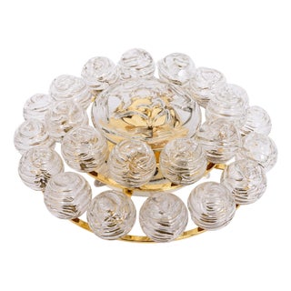 Sputnik Snow Balls Flush Mount in Glass attributed to Doria, Germany, 1970s For Sale