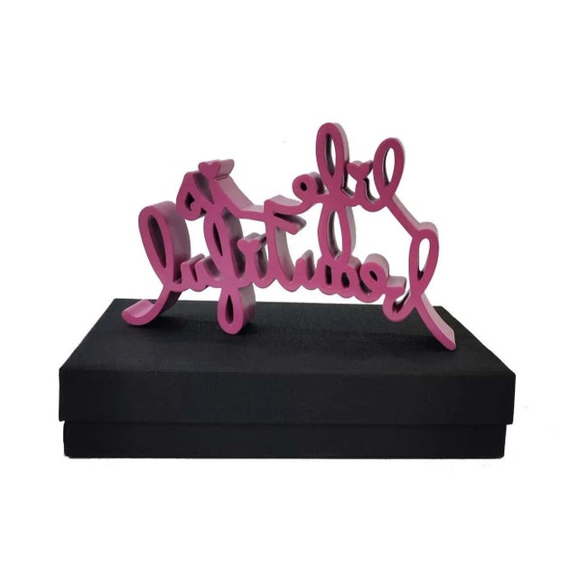 Pinkish - purple color. Hand signed, numbered and dated on the underside by the artist. Edition of 50. The Life is...