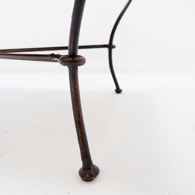 Vintage Wrought Iron and Woven Rattan Coffee Table, 1970s For Sale - Image 12 of 18
