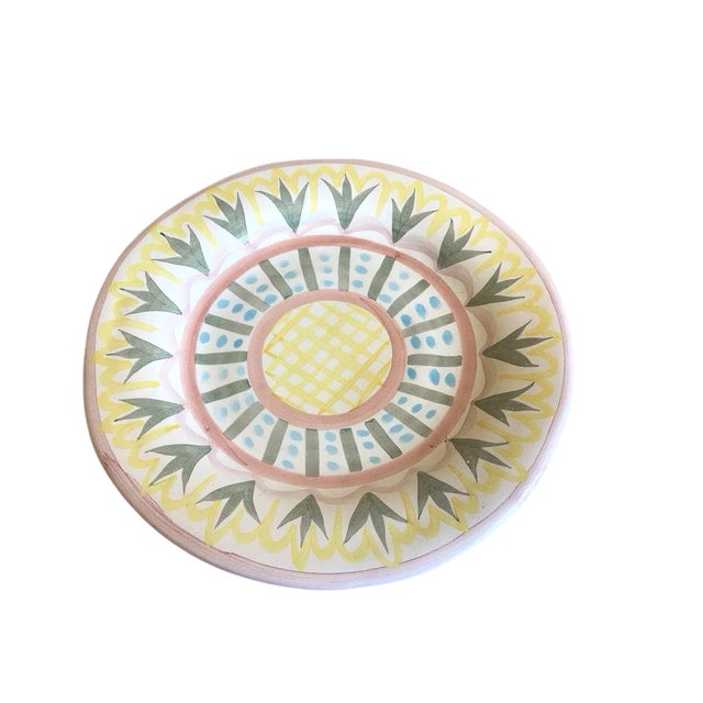 Traditional Vintage MacKenzie Childs Madison Hand Painted Pottery Dinner Plates - Set of 3 For Sale - Image 3 of 9