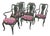 Custom Queen Anne Revival Upholstered Armchairs, Set of Six For Sale
