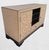Vintage Textured Tan Linen Covered Studded British Baker Style Colonial Storage Tv Stand Cabinet For Sale - Image 9 of 13