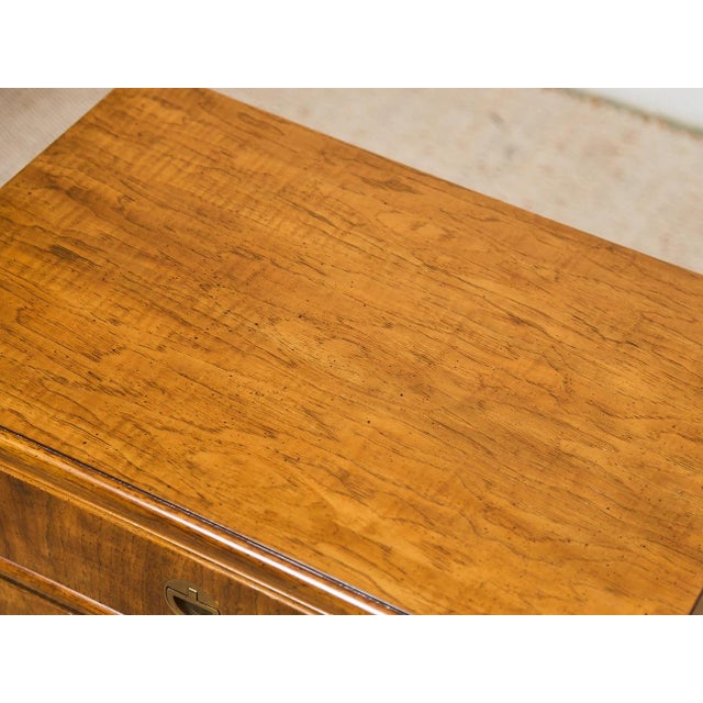 Drexel Mid 20th Century Pair of Drexel Campaign Mid Century Nightstands For Sale - Image 4 of 12