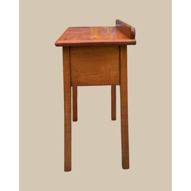 Hand made writing desk or use for a taller bedside table. Made of solid wood with open storage front, long reversed...