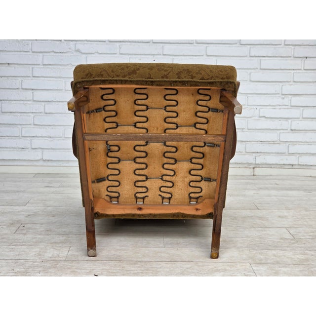 Vintage Danish Armchair in Furniture Wool and Beech Wood, 1960s For Sale - Image 15 of 17