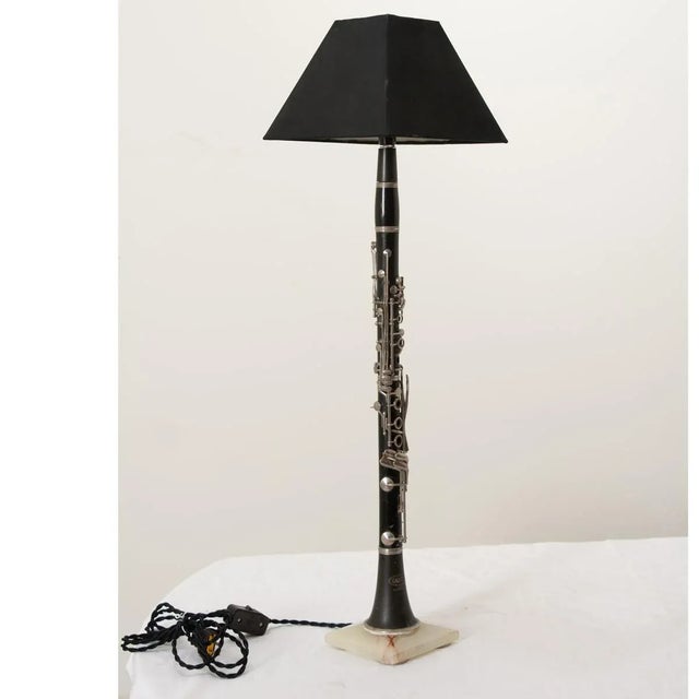 Metal Vintage Corton Clarinet as Custom Table Lamp For Sale - Image 7 of 8