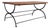 Vintage Woven Herringbone Rattan Top and Wrought Iron Folding Coffee Table For Sale