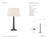 Chapman & Myers by Visual Comfort Signature Strie Fluted Column Table Lamp in Aged Iron with Linen Shade Designer: Chapman...