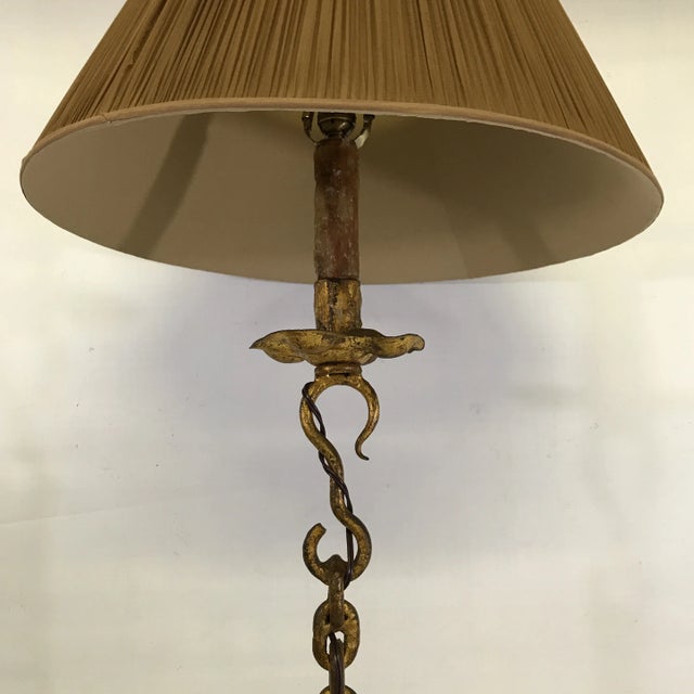 Gold Chain Metal Floor Lamp For Sale - Image 4 of 12