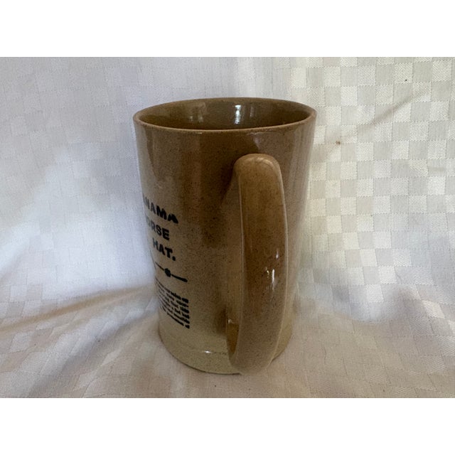 Ceramic 1940s Advertising Mug for an India Panama Horse Hat For Sale - Image 7 of 12
