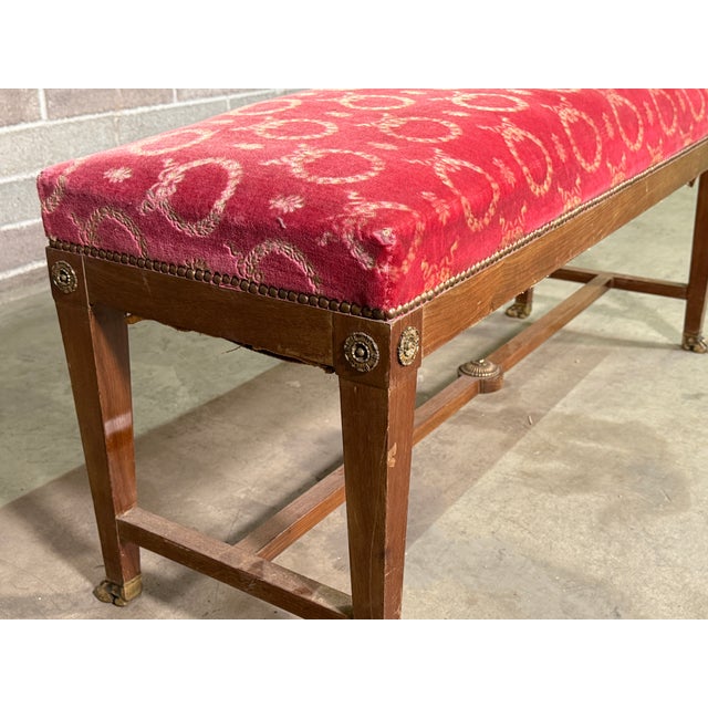 Traditional Early 19th Century French Empire Style Bench For Sale - Image 3 of 4