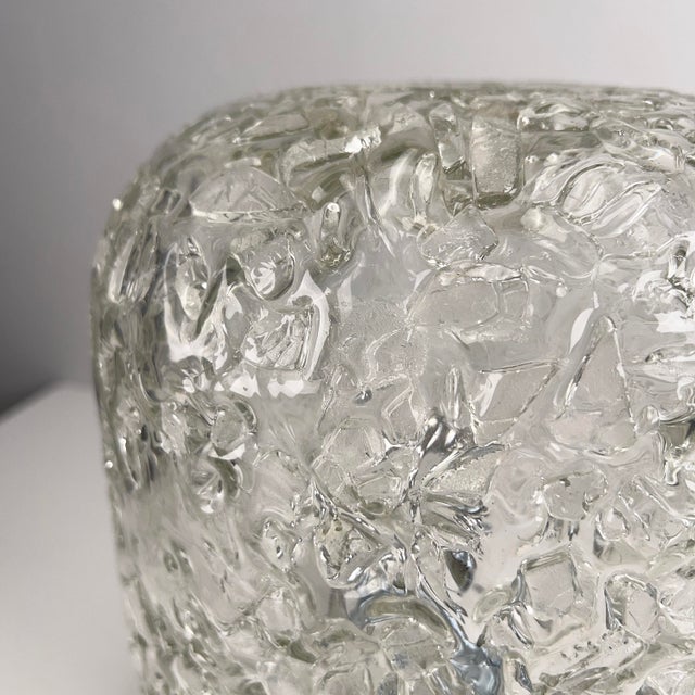 Table Lamp with Mouth-Blown Glass Shade and Silver Base from Doria Leuchten, Germany, 1970s For Sale - Image 6 of 9