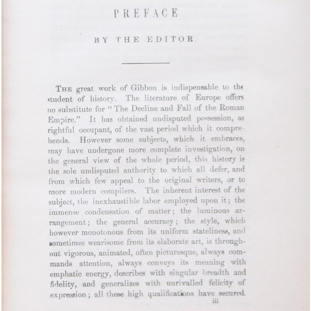 1899 Edward Gibbon "The Decline and Fall of the Roman Empire", Complete Set of 6 Volumes For Sale - Image 14 of 18