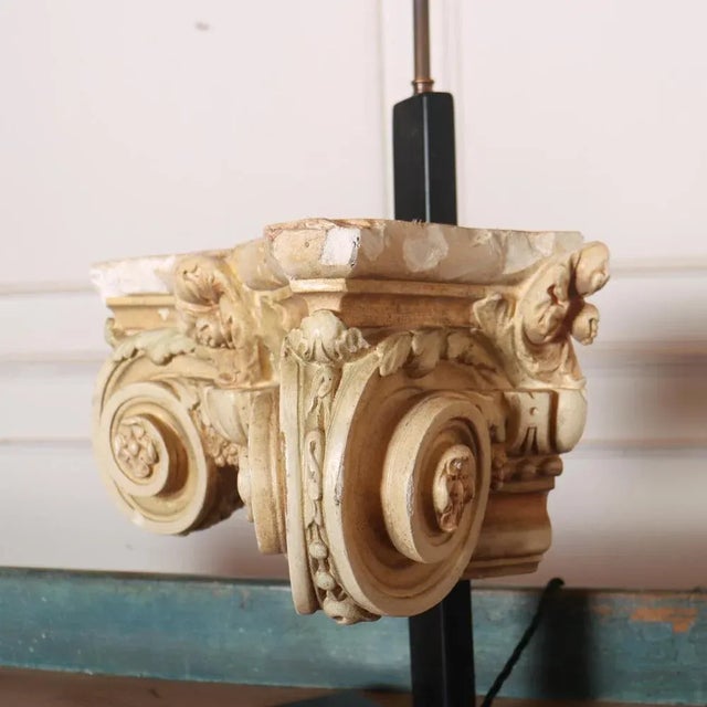 Sculpture Materials Capital Table Lamps, 1920s, Set of 2 For Sale - Image 7 of 9