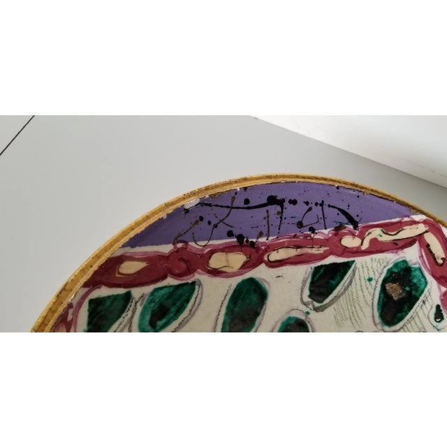 Ceramic 1980 Ray Gross Decorative Raku Pottery Bowl For Sale - Image 7 of 12