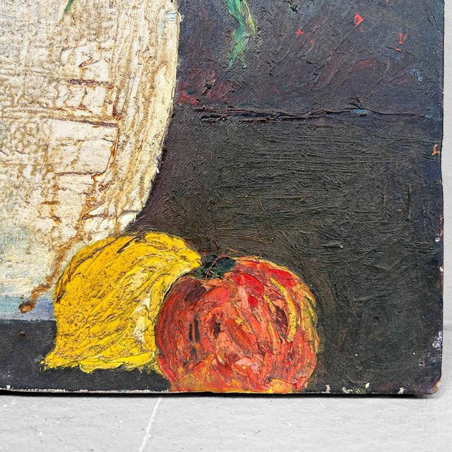 Y. Fujita, Flowers Ikebana, 1966, Oil on Canvas For Sale - Image 10 of 12