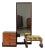 Antique Art Deco Wood Vanity Mirror & Stool by Donald Deskey for Widdicomb 1930s For Sale