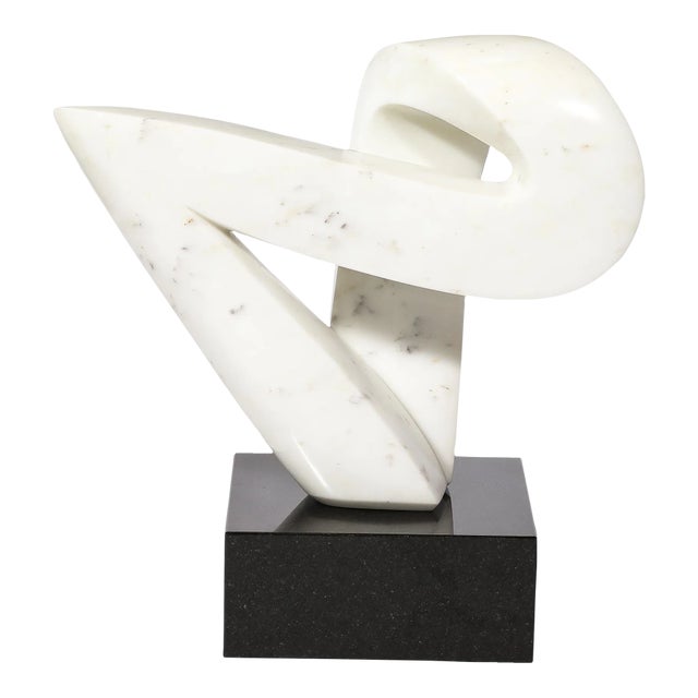 Mid-Century Modern Carrara Marble Abstract Sculpture For Sale