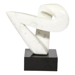 Mid-Century Modern Carrara Marble Abstract Sculpture