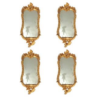 18th Century Roman Giltwood Mirrors, Set of 4 For Sale